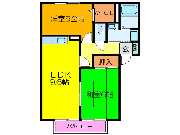 ココ・ソレジオＡの物件間取画像